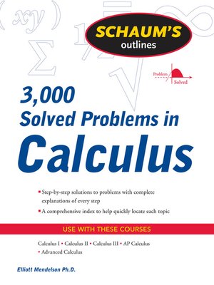 cover image of Schaum's 3,000 Solved Problems in Calculus